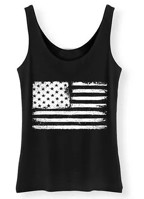 Buy Women's American Flag Tank Top | S To Plus Size | Vest - Grunge USA Flag • 12.19£