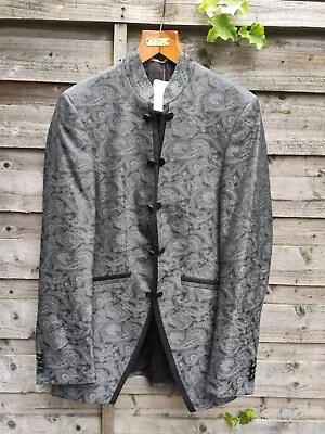 Buy Mario Barutti Men's Mandarin Collar Jacket Blazer Sze 38R Oriental Wool Mix • 27£