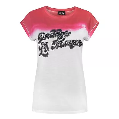 Buy Suicide Squad Womens/Ladies Daddy's Lil Monster T-Shirt NS4609 • 15.69£