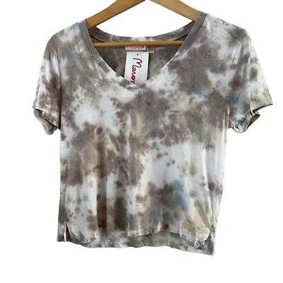 Buy Maronie X Revolve Tie Dye V Neck T Shirt Ladies Size Small Brown • 23.62£