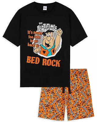 Buy The Flintstones Mens Pyjamas Shorts Set, Novelty Funny Character PJs • 14.49£