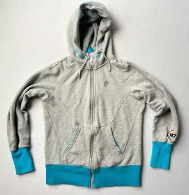 Buy Nike N7 Womens Size Small Full Zip Hoodie Sweatshirt GUC Gray / Blue • 24.52£