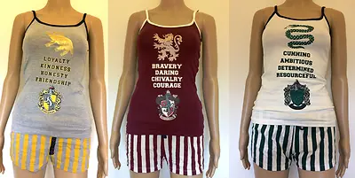 Buy Harry Potter Women's Shorts/Vest Set Pyjamas Primark Hufflepuff Or Gryffindor • 14.90£