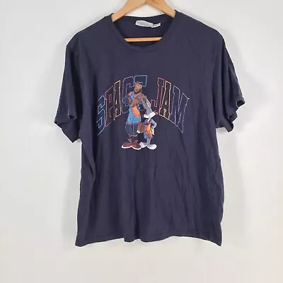 Buy Space Jam Lebron James Mens T Shirt Size 2XL Slim Fit Navy Blue Cotton 066931 • 12.54£