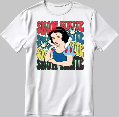 Buy Snow White Princess Disney Short Sleeve White-Black Men's / Women's T Shirt C529 • 10£
