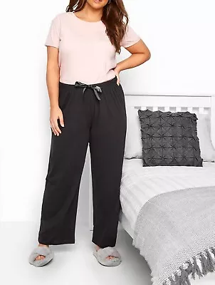 Buy Ex Curve Clothing Womens Plus Size Pyjama Cotton  Lounge Wear Bottoms Pants PJs • 9.95£