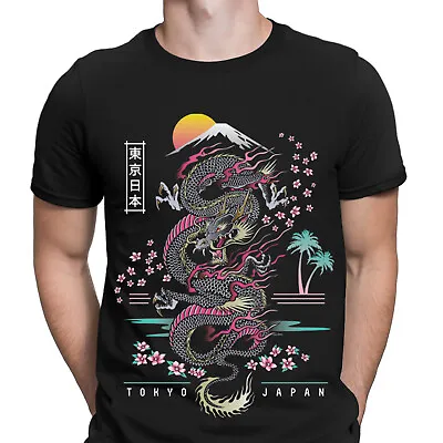 Buy Japanese Tokyo Dragon Asian Inspired Neon Retro 80s Style Mens T-Shirts Top #NED • 9.99£