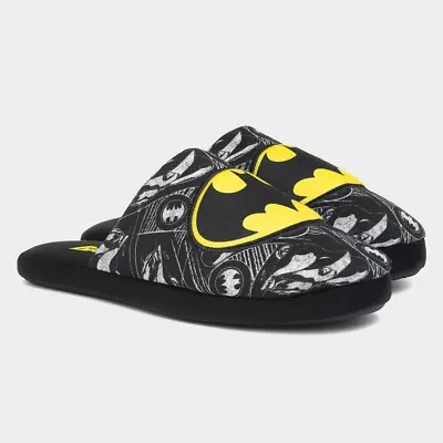 Buy Officially Licensed Batman Men's Mule Slippers: Padded Dark Knight Size 7-12 UK • 7.99£