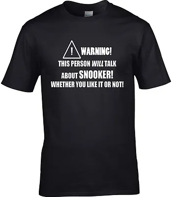Buy Snooker Mens T-Shirt Funny Hobby Statement Gift Masters Pool O'Sullivan Cue Game • 11.99£