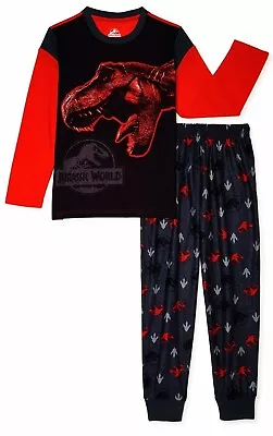 Buy NWT Dinosaur Jurassic Park World Pajamas Pants Shirt Lounge Boy Girl 6 7 10 12 • 19.49£