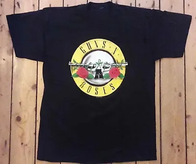 Buy GUNS N' ROSES 2004 Logo Vintage T Shirt Black L Merch Axl Slash LP Tour Appetite • 35.88£