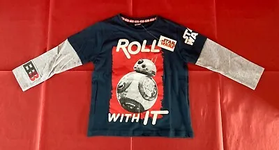 Buy Disney Star Wars - Boys' Long Sleeve Top - Size 3 Years - Brand New With Tag BB8 • 5.99£