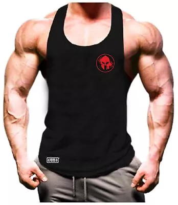 Buy Blood Spartan Vest Small Gym Clothing Bodybuilding Training Workout MMA Tank Top • 6.99£