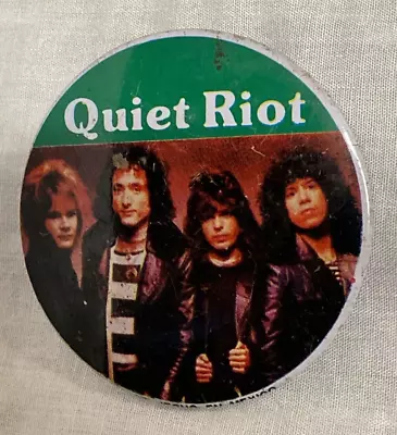 Buy Vintage 80s QUIET RIOT Pinback Button Badge - Whole Band Photo - Great For Shirt • 19.30£