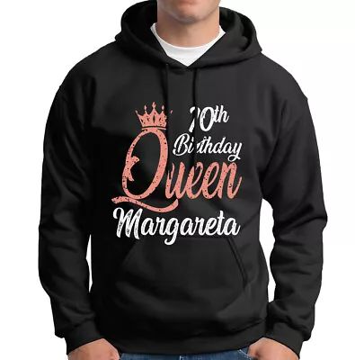 Buy Personalised Birthday Queen Name & Age Hen Do Party Womens Unisex Hoody #6NE Lot • 20.99£