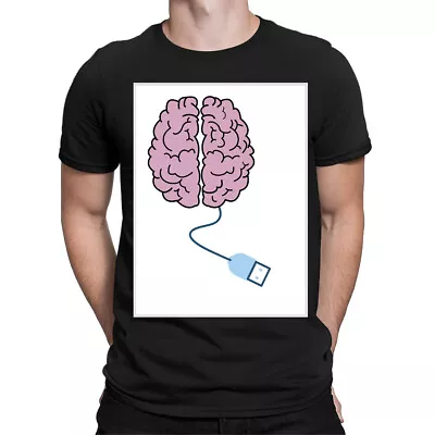 Buy Computerised Brain Meditation Mind Funny Horror Scary Mens Womens T-Shirts Top#D • 9.99£