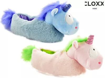 Buy Childrens Unicorn Slippers Boys Girls Novelty Plush Warm Cosy Animal Slip Ons • 12.95£
