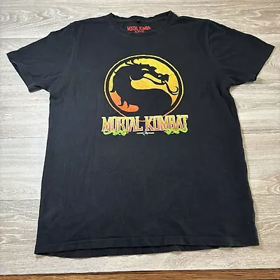 Buy Mortal Kombat Klassic Womens T-Shirt Dragon Logo Black Tee • 25.28£