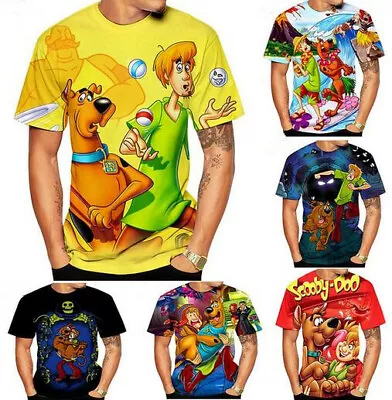 Buy Scooby Doo 3D Print T-Shirt Women/Mens Fashion Casual Short Sleeve Tops Tee • 8.39£