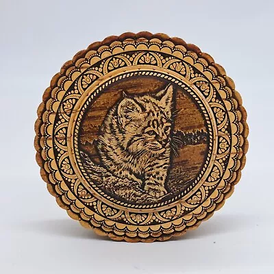 Buy Wild Cat Casket Of Birch Bark Jewelry Box Handmade Carved By Artist  • 64.41£
