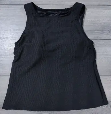 Buy Swim Top Womens Plus Size 14W Black Unique Pattern Swim Shirt Swimwear • 18£