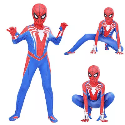 Buy Spider-Man PS4 Insomniac Games Child Jumpsuit Halloween Cosplay Party Clothes • 15.24£