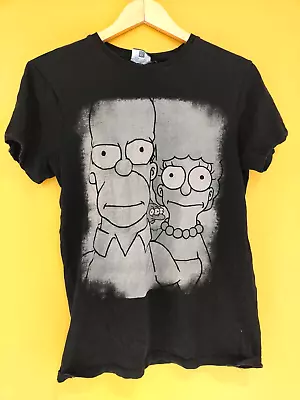 Buy THE SIMPSONS ' HOMER & MARGE ' BLACK T-SHIRT - Size Small • 0.99£