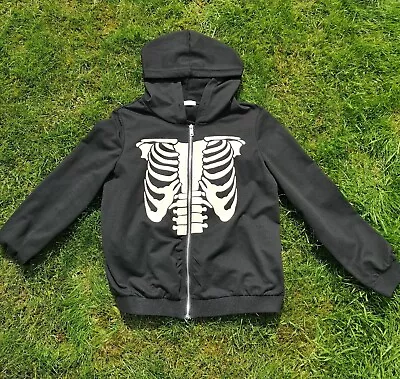 Buy Romwe Hooded Skeleton Jacket Goth Halloween Black Size L Pre Owned • 9.99£