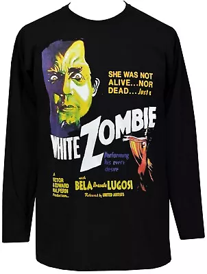 Buy Mens Long Sleeve HORROR Top Vampire Dracula Bela Lugosi Vintage Film Gothic • 22.95£