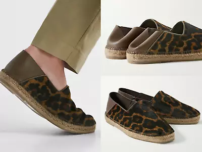 Buy Tom Ford Barnes Leopard Pr Calf Hair Espadrilles Shoes Slides Slippers Shoes 43 • 549.36£