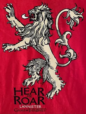 Buy New Official Game Of Thrones Lannister Motto Crest Mens Tshirt Size Small • 7.99£