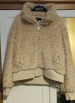 Buy Zara Cream Teddy Style Lined Jacket • 3.50£