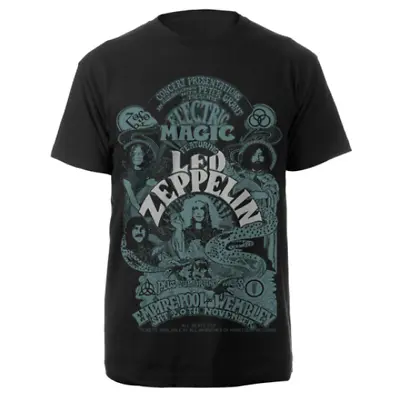 Buy Led Zeppelin T Shirt Electric Magic Officially Licensed Black Mens Rock Band Tee • 15.90£