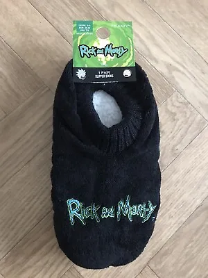 Buy Rick And Morty Bnwt Size 6-8 Black Slipper Socks New Gift • 8£