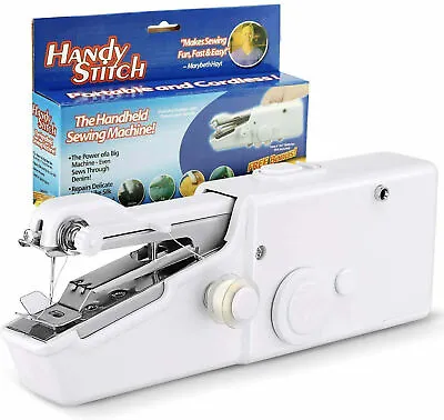 Buy Portable Smart Electric Tailor Stitch Handheld Sewing Machine Travel Clothes UK • 6.99£