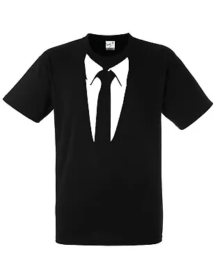 Buy Suit And Tie TUXEDO T SHIRT Funny PRESENT  Stag Fancy Dress Party (TIE,TSHIRT) • 5.99£