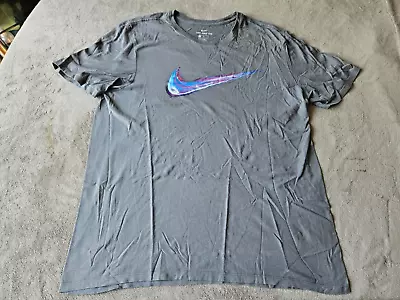 Buy Mens Grey The Nike T Short Sleeve T Shirt - Size Xl - Athletic Cut • 2.50£
