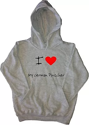 Buy I Love Heart My German Pinscher Kids Hoodie Sweatshirt • 16.99£