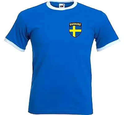 Buy Sweden Swedish Swede Sverige Retro Style Football Soccer T-Shirt - All Sizes  • 12.96£