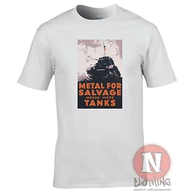 Buy World War 2 Metal For Salvage Means More Tanks T-shirt Military Propaganda WW2 • 13.99£