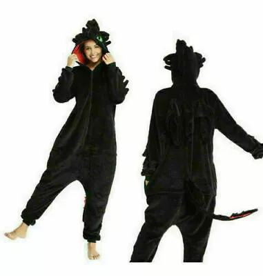 Buy How To Train Your Dragon Sleepwears Cosplay Toothless Pajamas Unisex Kigurumi SK • 35.03£