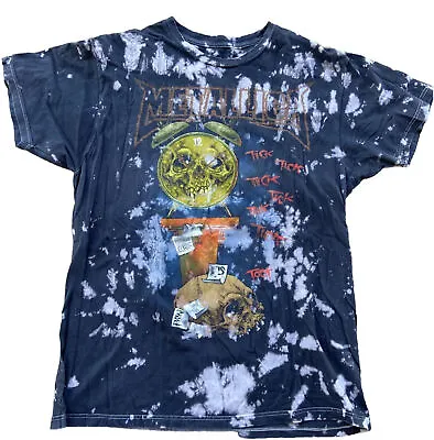 Buy Metallica - Life Is Pain Death Is Pain Tick Tock T-shirt - Tye Dye - 2004 • 56.94£
