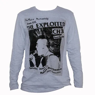 Buy The Exploited Hardcore Punk Rock Poster T Shirt Long Sleeve Unisex Top S-2XL • 21.25£