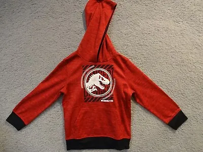 Buy Jurassic World Boys 6 Pullover Hoodie Red Sweatshirt Universal Studios Hoody New • 15£