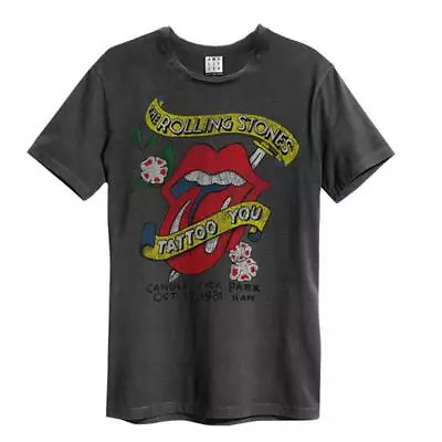 Buy Amplified Unisex Adult Tattoo The Rolling Stones T-Shirt GD1394 • 31.59£