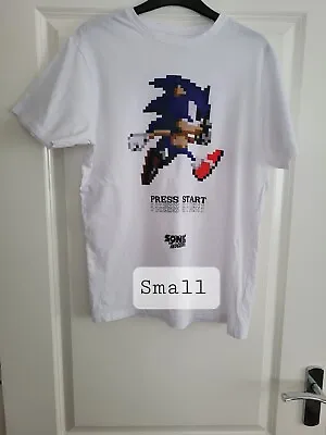 Buy Small Primark Sega Sonic The Hedgehog White Short Sleeved T-Shirt • 8.50£