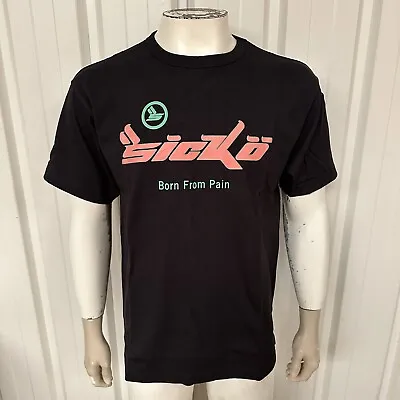 Buy Sicko Logo Born From Pain T-Shirt - Black/Pink (M)(BNWT) RRP $150 • 55£