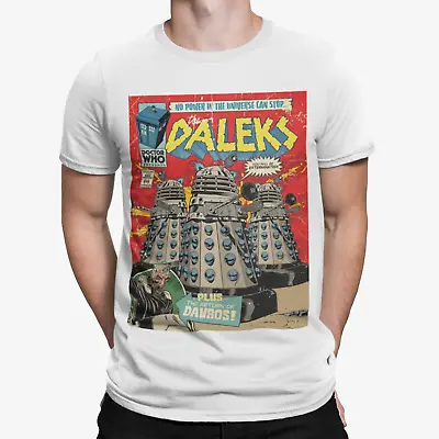 Buy Daleks Comic T-Shirt - Xmas Movie Gift Sci Fi Retro TV Doctor Who Cool Gift • 8.39£