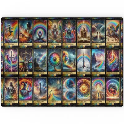 Buy Magical Rainbow Tarot Card Collection, Glass Chopping Board, Mystic Supernatural • 19.95£
