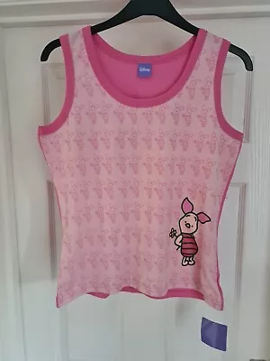 Buy New Look Disney  Piglet  Cotton Pyjama Vest Top Pink - Size 16 • 3.75£